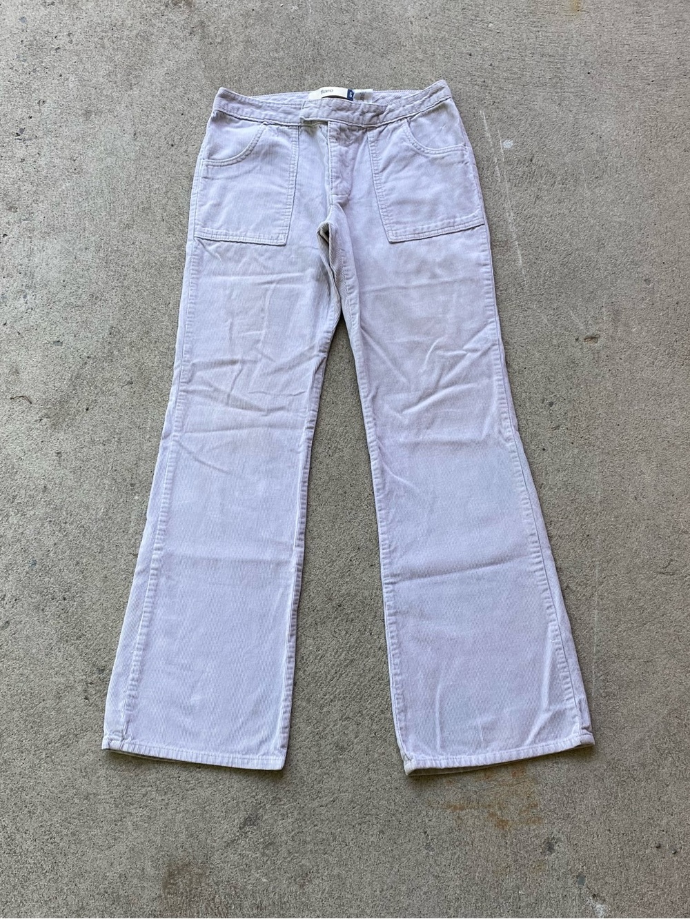 Vintage 90s Cream GAP Flare Corduroy Pants
